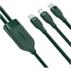 Кабель Baseus CA1T2-F06 USB Type-C - USB Type-C - Lightning (1.2 м, зеленый)