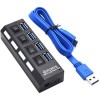 USB-хаб USBTOP USB3.0 Type-A - 4x USB3.0 с выключателями